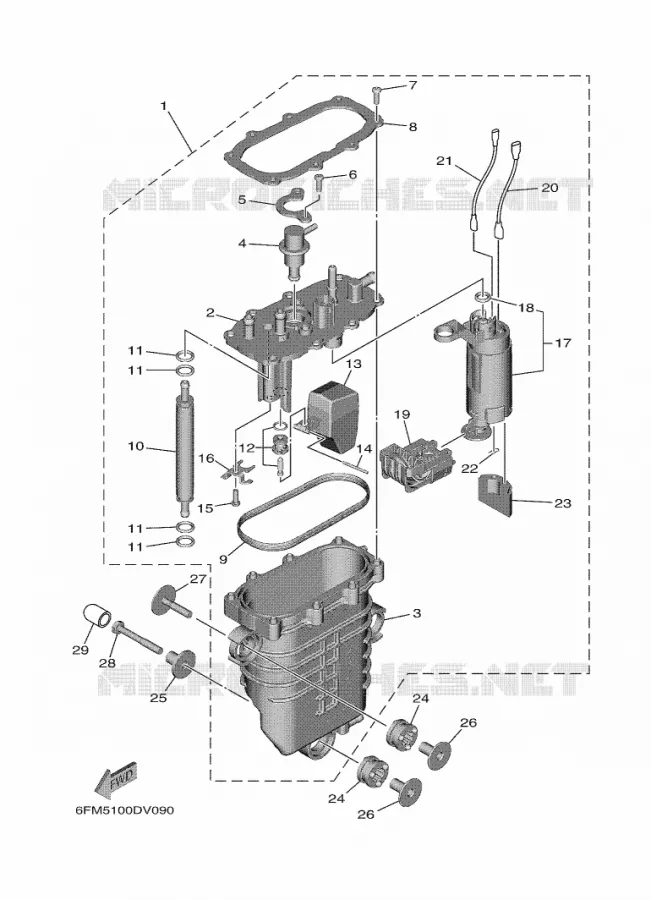 POMPE A INJECTION Yamaha OUTBOARD ENGINES 20hp (14.7kW) 2021 F20  F20GWH