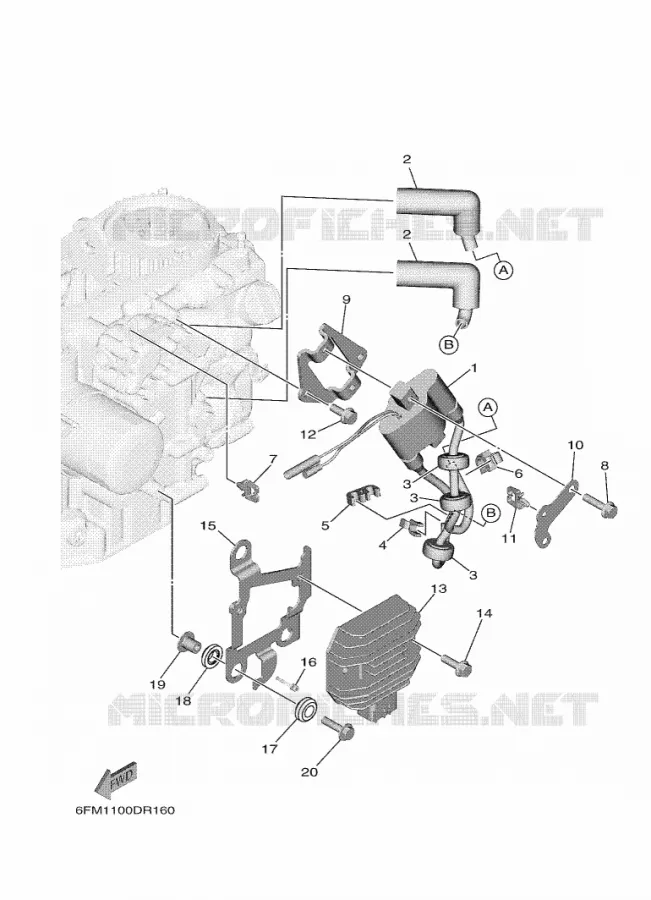 PARTIE ELECTRIQUE 2 Yamaha OUTBOARD ENGINES 20hp (14.7kW) 2021 F20  F20GE
