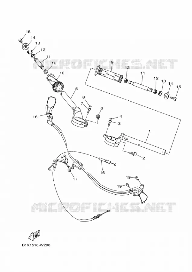 GUIDON ET CABLES Yamaha MOTO 250 2024 R25  YZF250-A