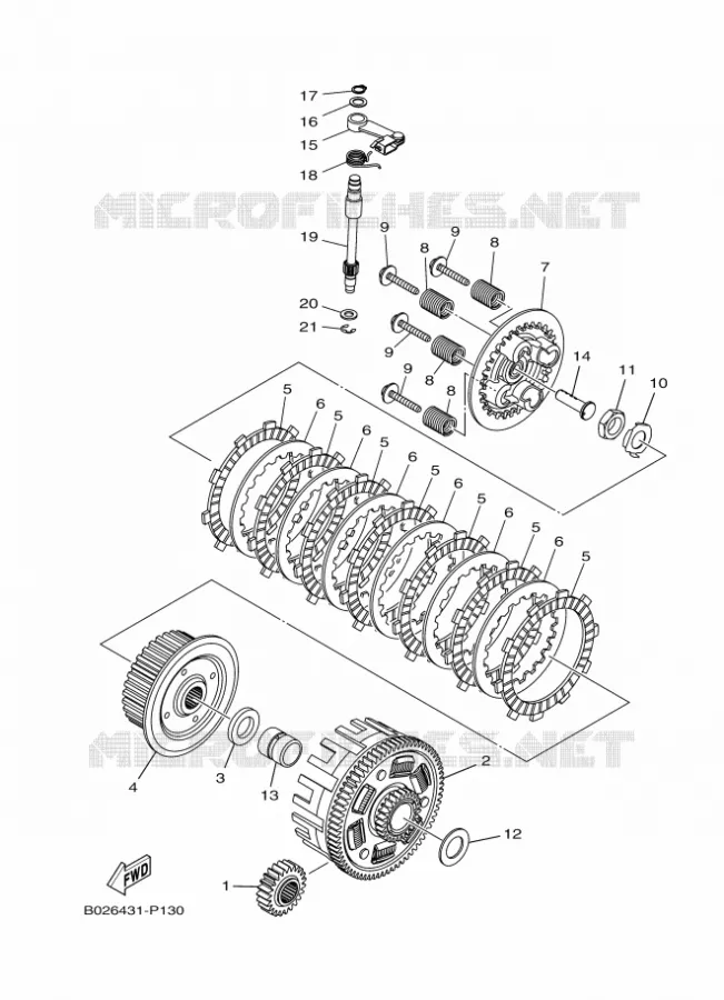 EMBRAYAGE Yamaha MOTO 300 2024 R3  YZF320-A