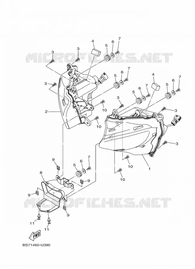 PHARE Yamaha MOTO 300 2024 R3  YZF320-A