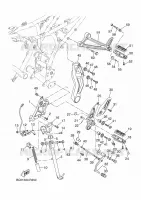 SUPPORT / REPOSE PIEDS pour Yamaha TRACER 2024