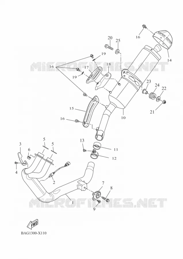 ECHAPPEMENT Yamaha MOTO 700 2024 TENERE  XTZ690D