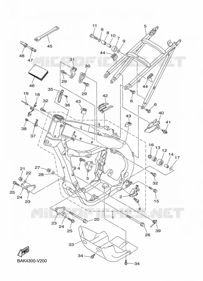 CADRE Yamaha MOTO 250 2024 WRF  WR250F