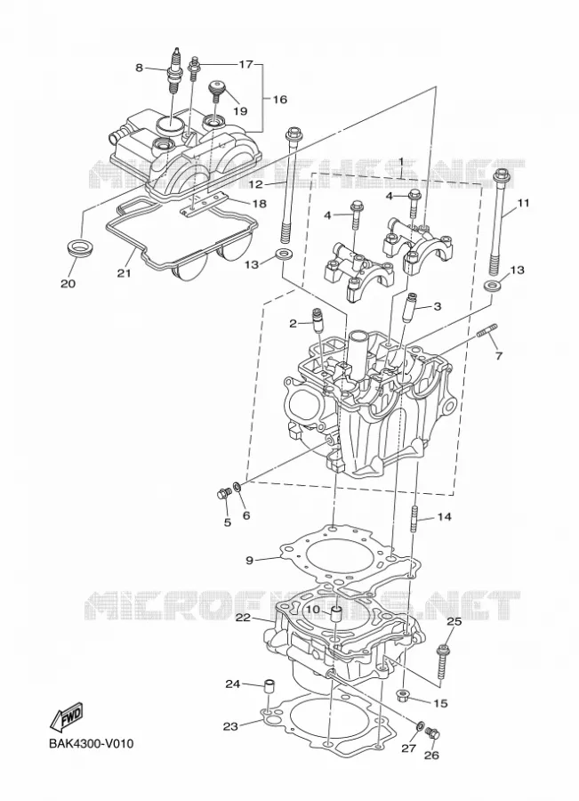 CYLINDRE Yamaha MOTO 250 2024 WRF  WR250F