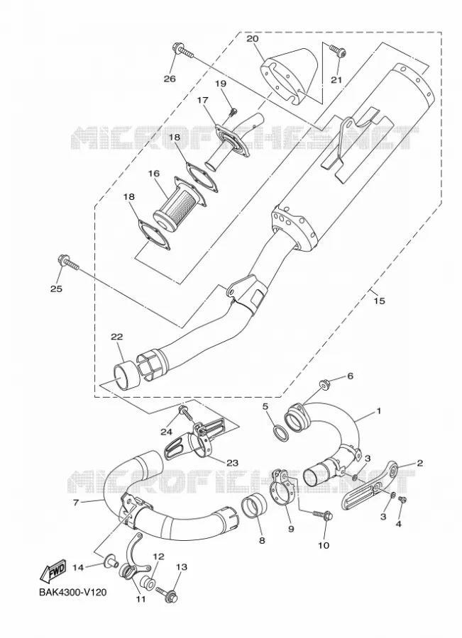 ECHAPPEMENT Yamaha MOTO 250 2024 WRF  WR250F