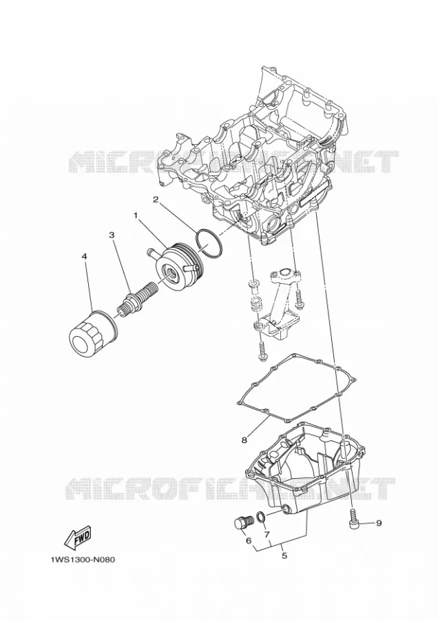 FILTRE A HUILE Yamaha MOTO 700 2024 MT  MTN690-U
