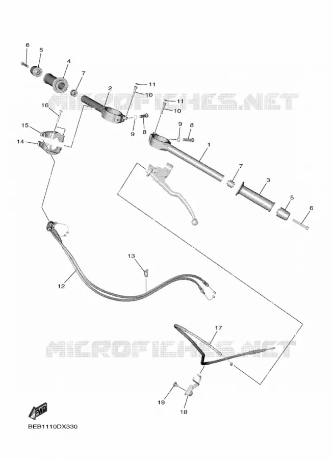 GUIDON ET CABLES Yamaha MOTO 700 2024 R7  YZF690-U