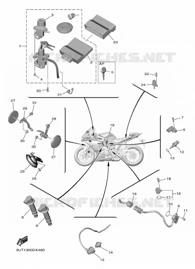 ELECTRIQUE 2 Yamaha MOTO 700 2024 R7  YZF690-U
