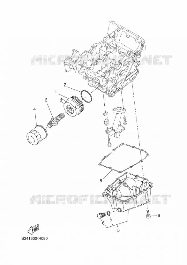 FILTRE A HUILE Yamaha MOTO 700 2024 XSR  MTM690D