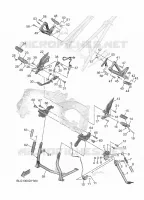 SUPPORT / REPOSE PIEDS pour Yamaha TRACER 2024