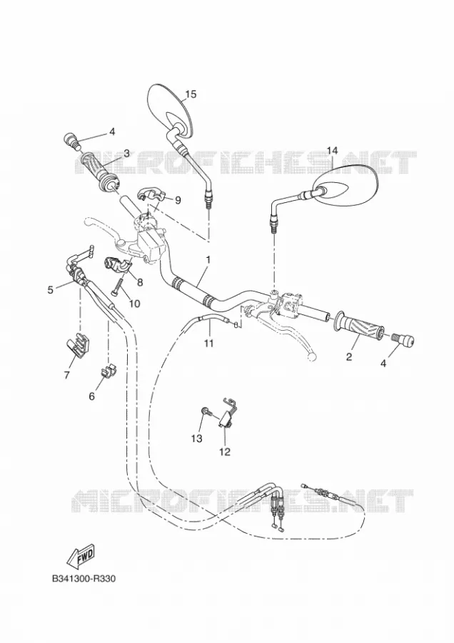 GUIDON ET CABLES Yamaha MOTO 700 2024 XSR  MTM690-U