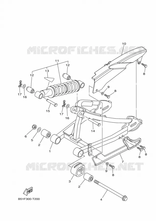 BRAS OSCILLANT / AMORTISSEUR Yamaha MOTO 110 2024 TTR  TT-R110