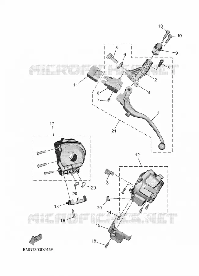 COMMODO / LEVIER Yamaha MOTO 900 2024 XSR  MTM890D