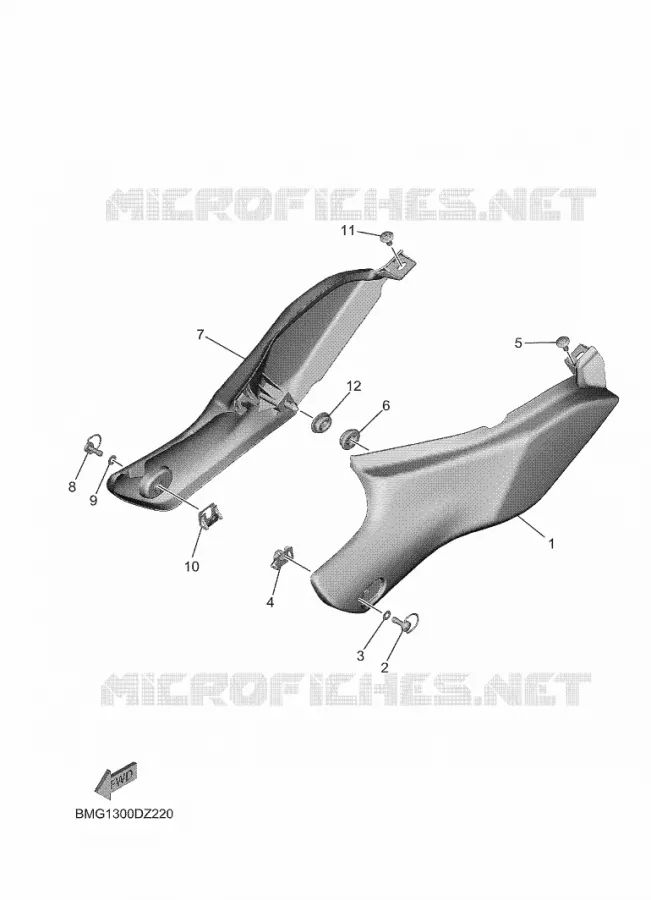 COUVERCLE LATERAL Yamaha MOTO 900 2024 XSR  MTM890D
