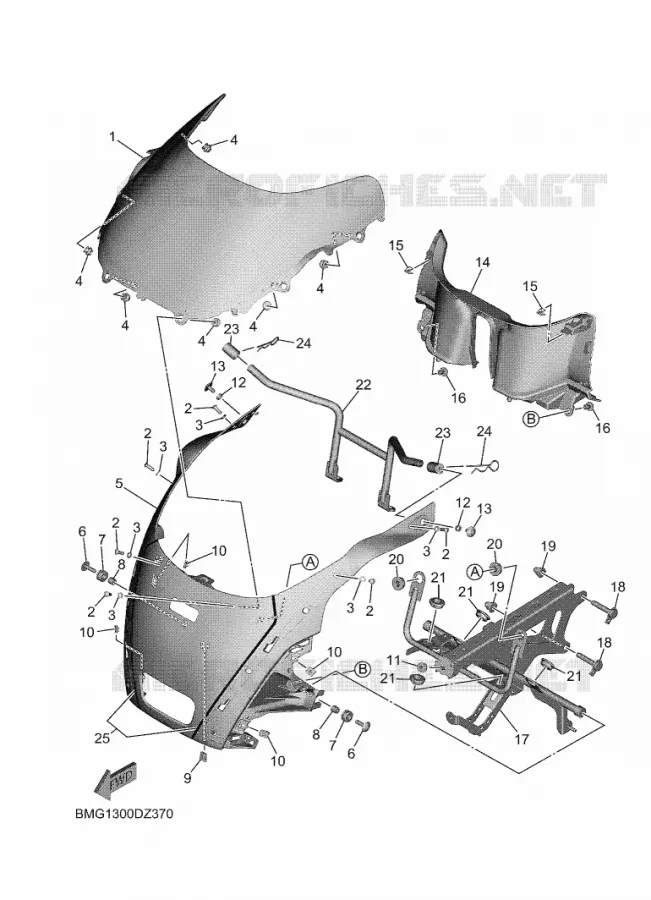 PARE BRISE Yamaha MOTO 900 2024 XSR  MTM890D