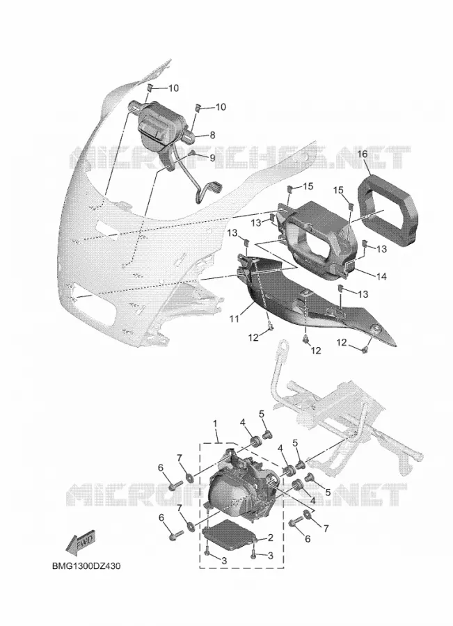 PHARE Yamaha MOTO 900 2024 XSR  MTM890D