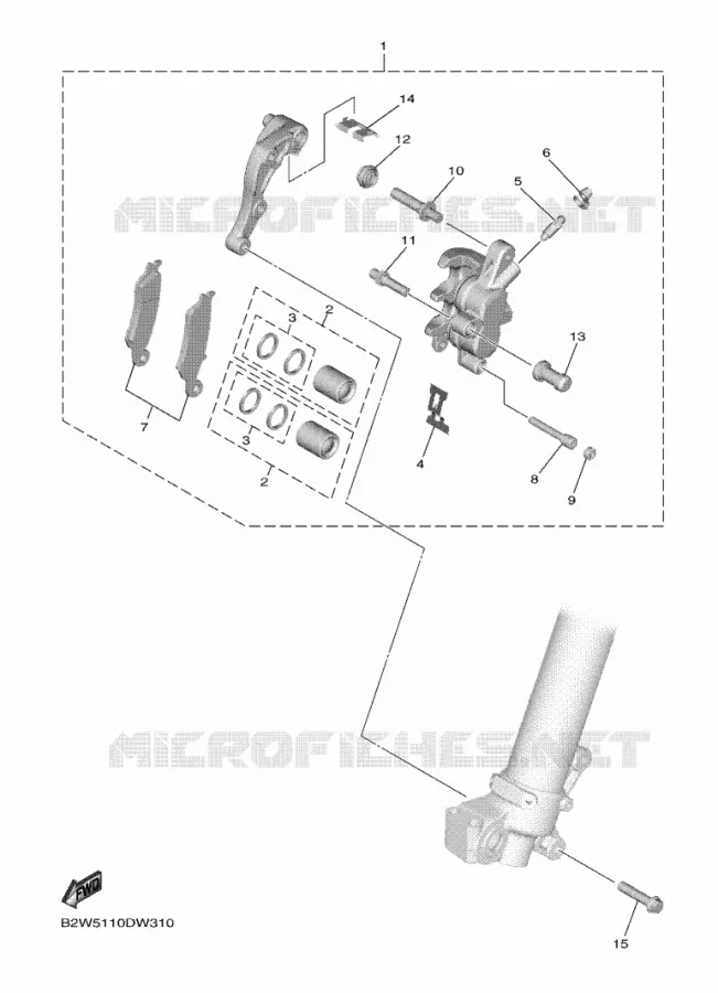 ETRIER DE FREIN AVANT Yamaha MOTO 450 2024 WRF  WR450F