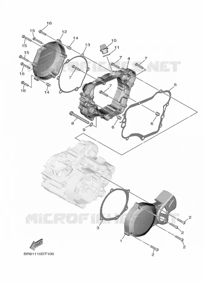CARTERS - MOTEUR Yamaha MOTO 65 2024 YZ  YZ65