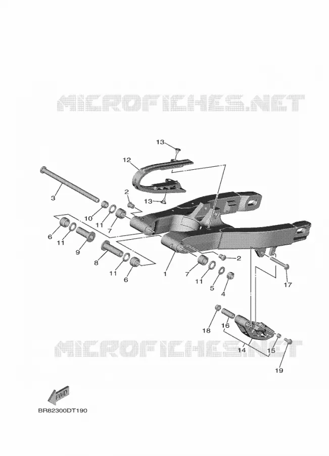 BRAS ARRIERE Yamaha MOTO 65 2024 YZ  YZ65