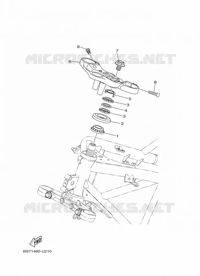 DIRECTION Yamaha MOTO 300 2024 R3  YZF320-A