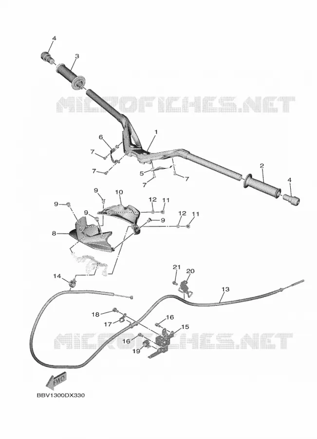 GUIDON ET CABLES Yamaha SCOOTER 560 2024 TMAX  XP560