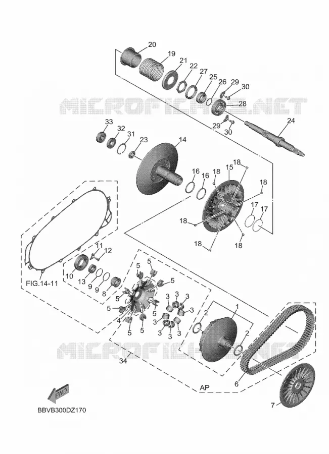 EMBRAYAGE 2 Yamaha SCOOTER 560 2024 TMAX  XP560