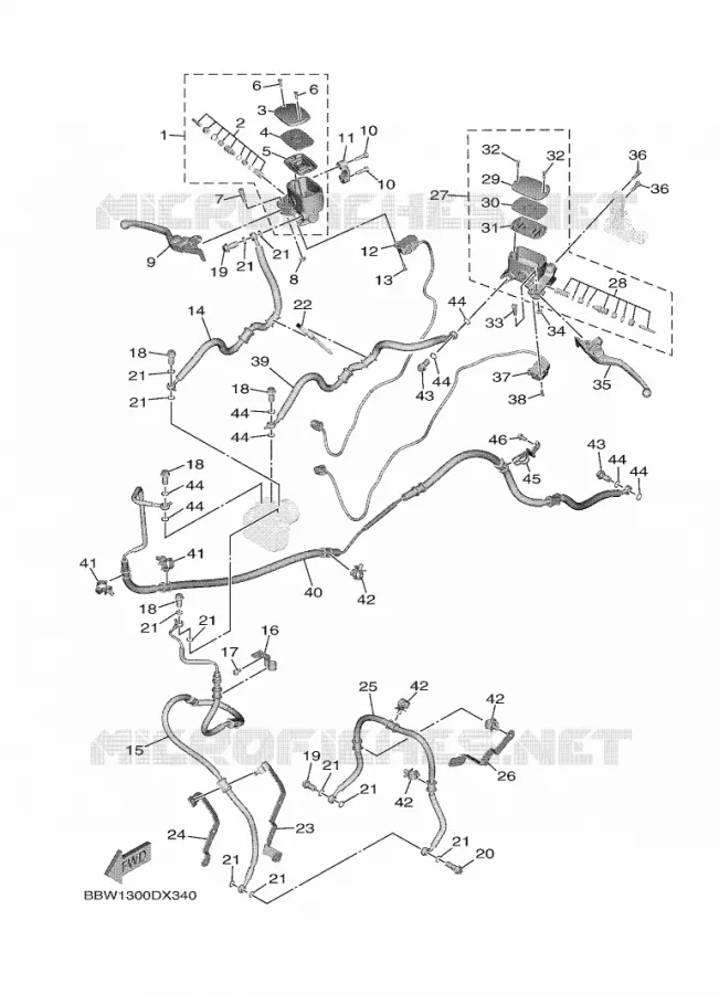 MAITRE CYLINDRE DE FREIN AVANT Yamaha SCOOTER 560 2024 TMAX  XP560D