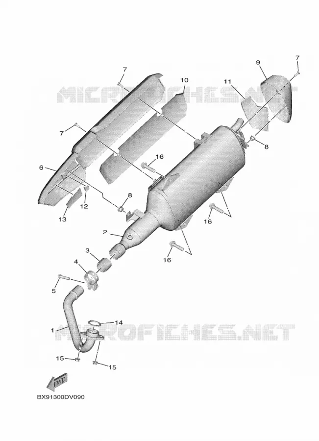 ECHAPPEMENT Yamaha SCOOTER 300 2024 TRICITY  MWD300