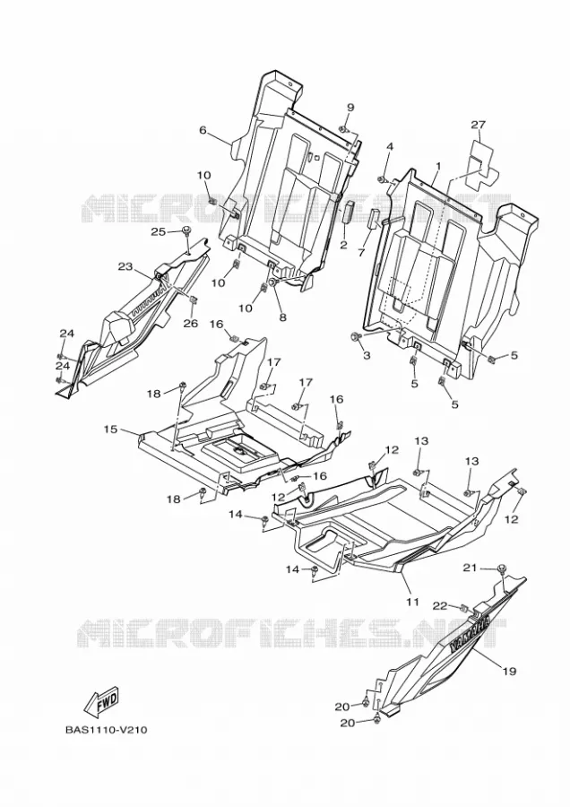 COUVERCLE LATERAL Yamaha SIDE BY SIDE 1000 2024 YXZ  YXZ1000E