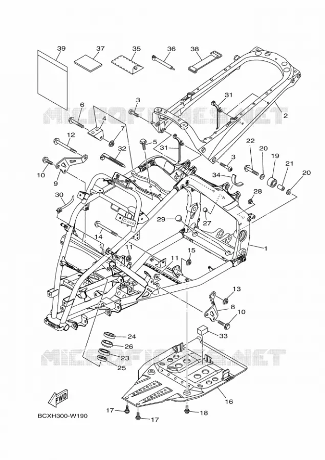 CADRE Yamaha QUAD 700 2024 RAPTOR  YFM700R