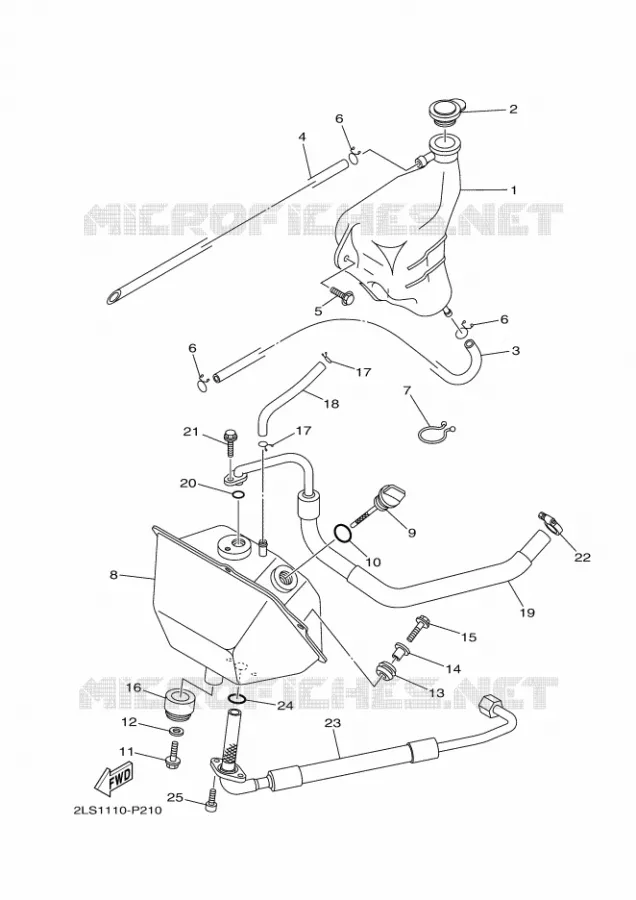 RESERVOIR D'HUILE Yamaha QUAD 700 2024 RAPTOR  YFM700R
