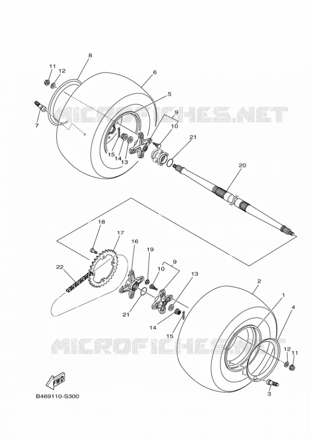 ROUE ARRIERE Yamaha QUAD 700 2024 RAPTOR  YFM700R
