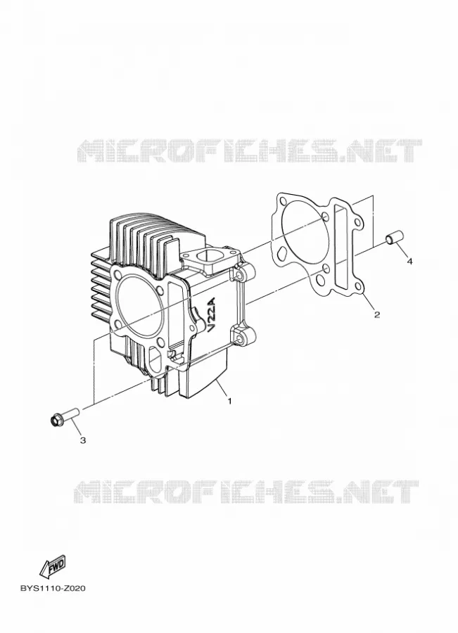 CYLINDRE Yamaha QUAD 110 2024 RAPTOR  YFM110R