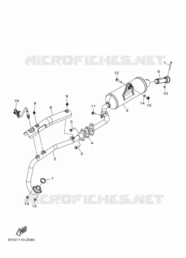ECHAPPEMENT Yamaha QUAD 110 2024 RAPTOR  YFM110R