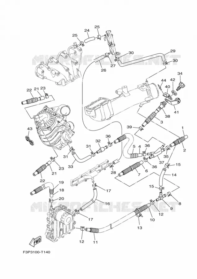 ECHAPPEMENT 2 Yamaha WAVERUNNER 1800 2024 GP  GP1800C