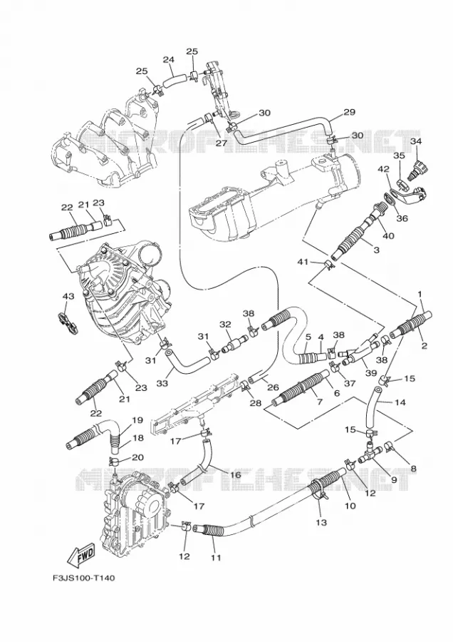 ECHAPPEMENT 2 Yamaha WAVERUNNER 1800 2024 FX  FX1800B