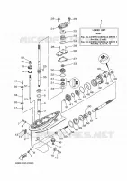 CARTER INFERIEUR ET TRANSMISSION 1 pour Yamaha 40 2018