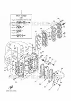 CYLINDRE / CARTER MOTEUR pour Yamaha 40 2018