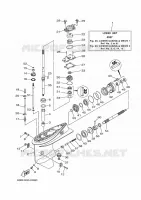 CARTER INFERIEUR ET TRANSMISSION 1 pour Yamaha 40 2018