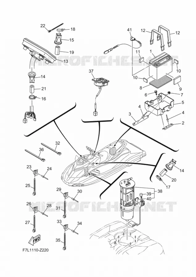 ELECTRIQUE 3 Yamaha WAVERUNNER 1900 2024 GP  GP1900B-A