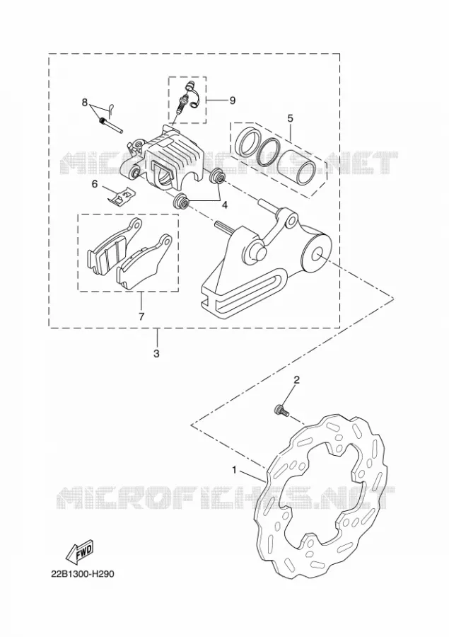 ETRIER DE FREIN ARRIERE Yamaha MOTO 125 2010 WR-R  WR125R