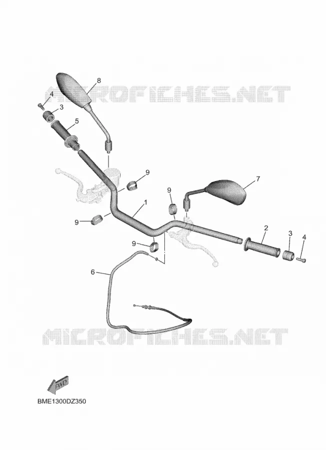 GUIDON ET CABLES Yamaha MOTO 900 2024 MT  MTN890
