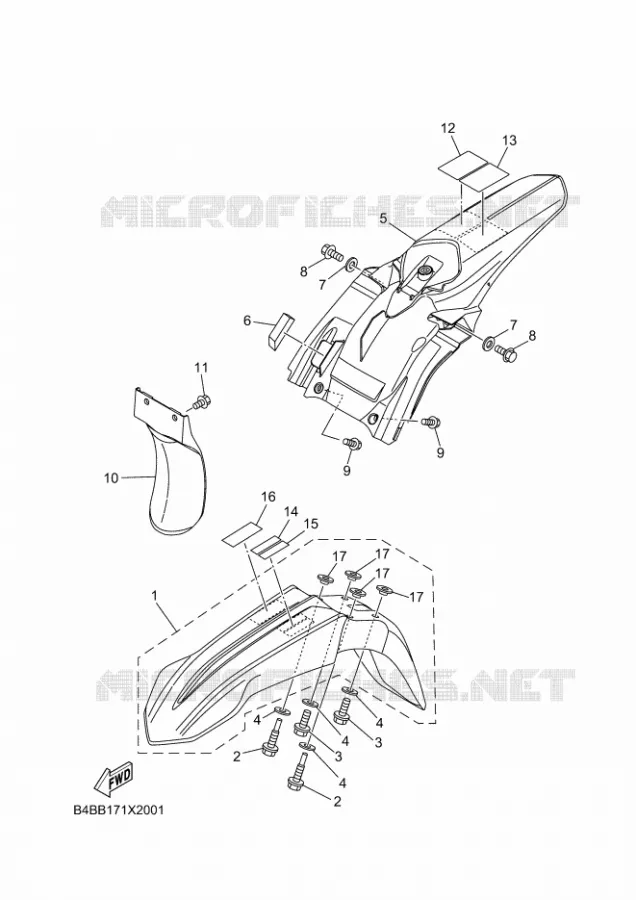 GARDE BOUE Yamaha MOTO 85 2024 YZ  YZ85LWR