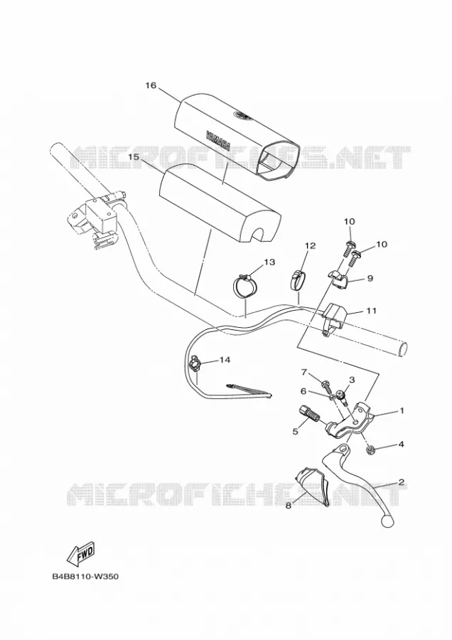 COMMODO / LEVIER Yamaha MOTO 85 2024 YZ  YZ85LWR
