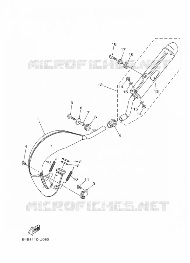 ECHAPPEMENT Yamaha MOTO 85 2024 YZ  YZ85LWR