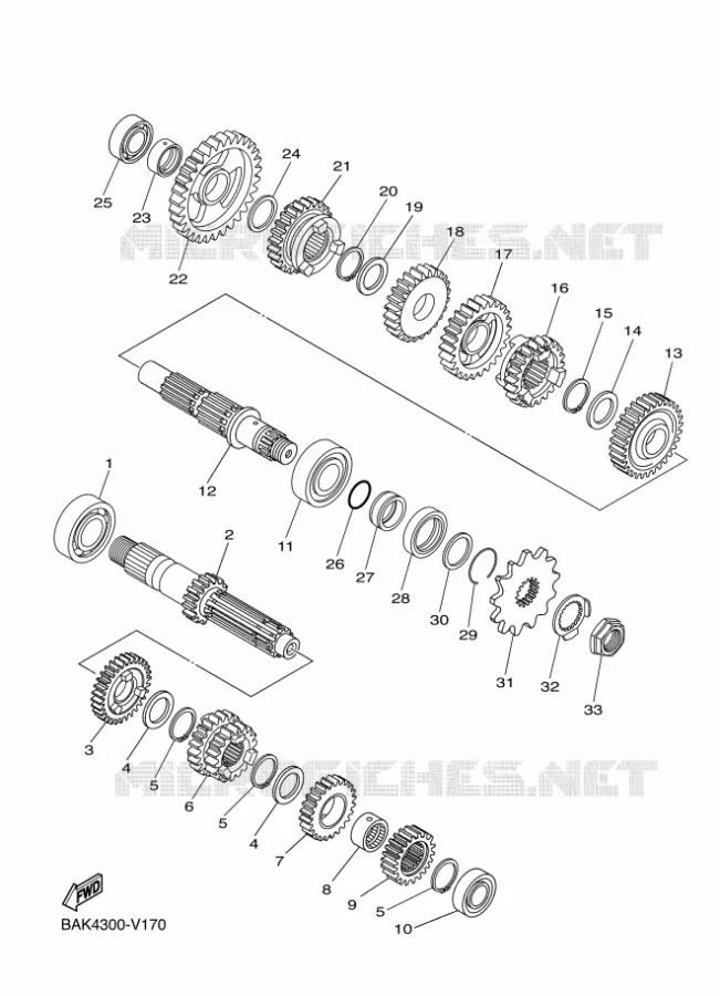 TRANSMISSION Yamaha MOTO 250 2024 WRF  WR250F