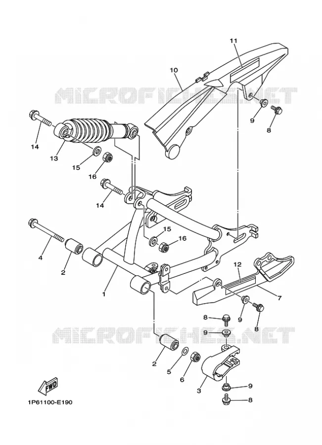 BRAS OSCILLANT / AMORTISSEUR Yamaha MOTO 50 2024 TTR  TT-R50