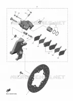 ETRIER DE FREIN ARRIERE pour Yamaha R1 2024