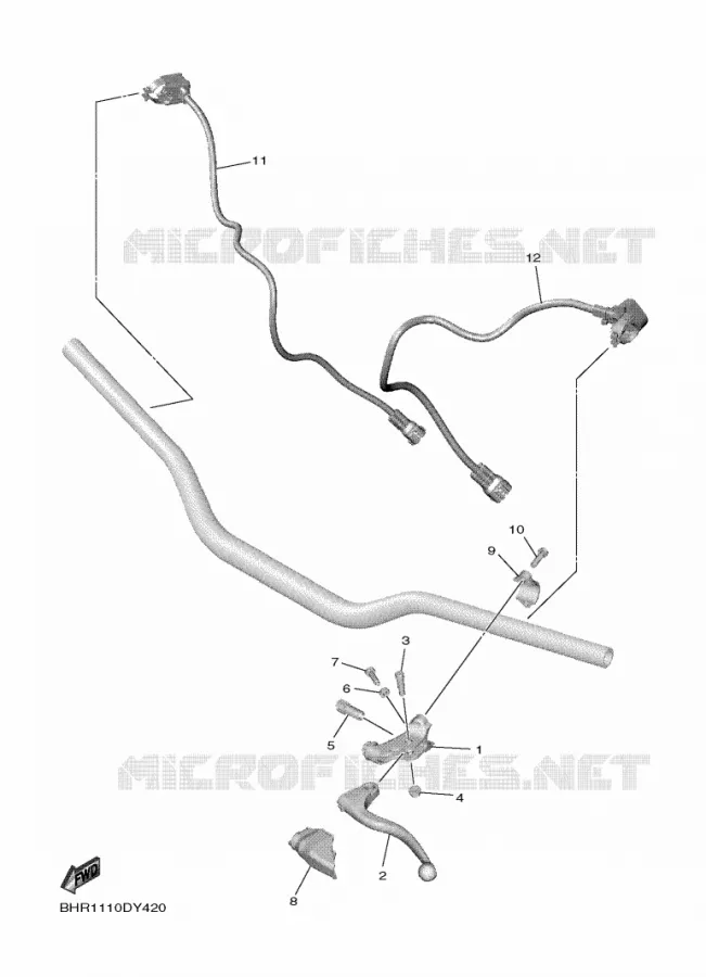 COMMODO / LEVIER Yamaha MOTO 450 2024 WRF  WR450FR